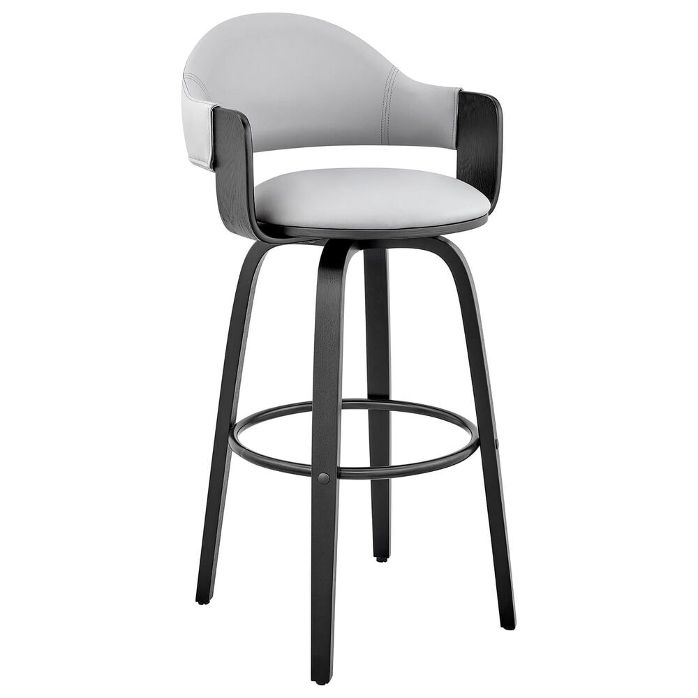 Blue River Daxton 26" Swivel Counter Stool in Gray/Black, , large