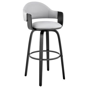 Blue River Daxton 26" Swivel Counter Stool in Gray/Black, , large