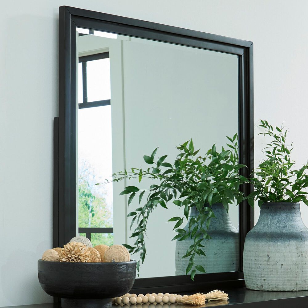 Ashley Kraeburn Bedroom Mirror in Satin Black, , large