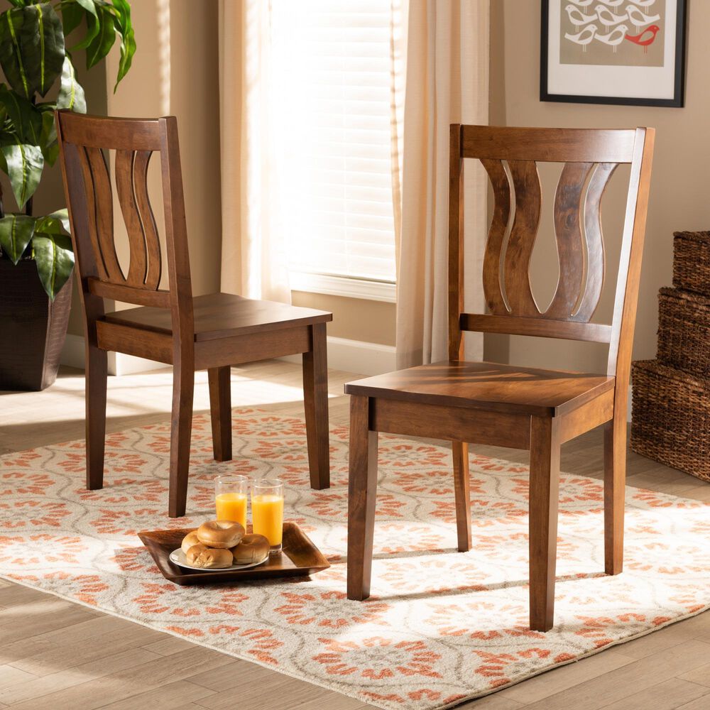 Baxton Studio Fenton Side Chair in Walnut Brown (Set of 2), , large