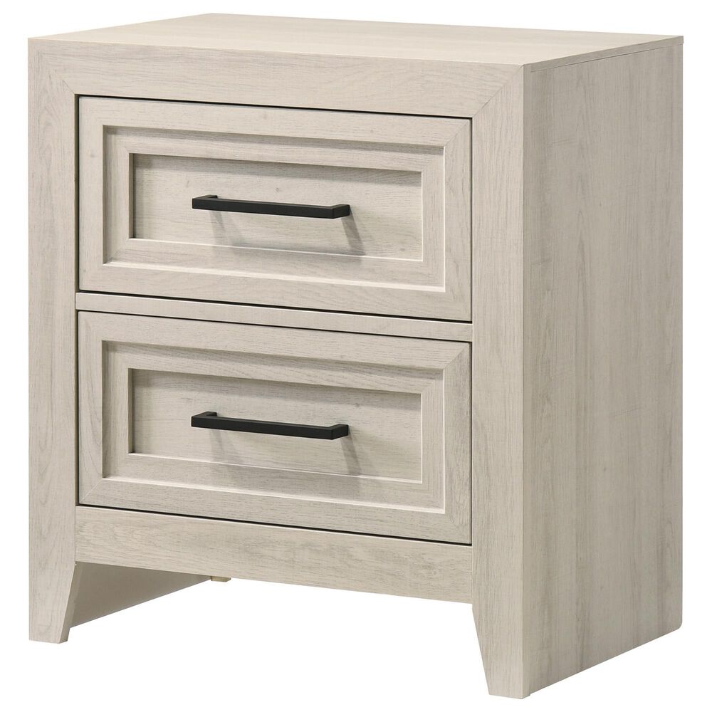 Crown Mark Lorriane 5 Piece King Panel Bedroom Set in White, , large