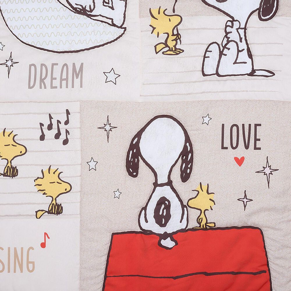 Lambs and Ivy Snoopy Love 3-Piece Crib Bedding Set in White, , large