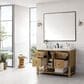 James Martin Vanities Breckenridge 48" Single Bathroom Vanity in Light Natural Oak with 3 cm Victorian Silver Quartz Top and Rectangular Sink, , large