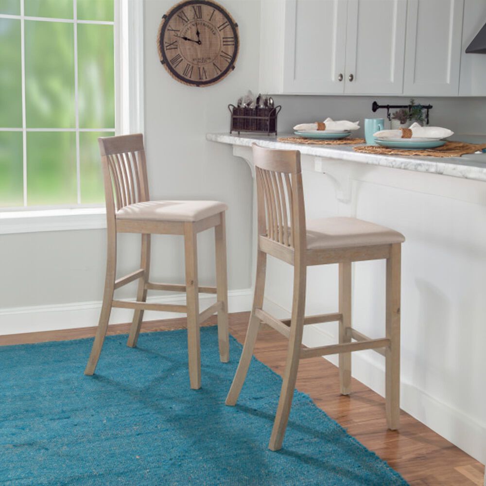 Linon Home Decor Torino Craftsman Bar Stool in Grey Wash, , large