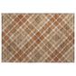 Dalyn Rug Company Soft Essentials Plaid Paprika 2"6" x 3"10" Indoor/Outdoor Area Rug, , large