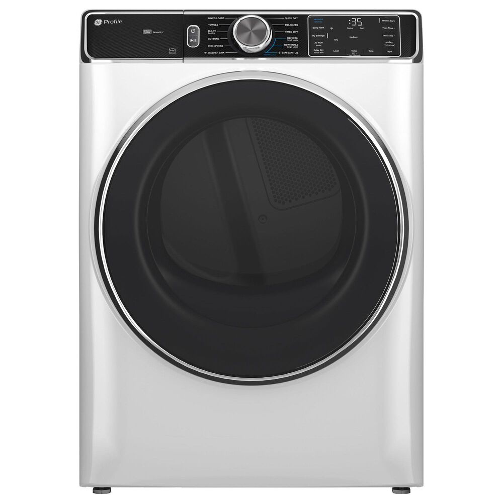 GE Profile 7.8 Cu. Ft. Smart Front Load ElectricDryer in White, , large