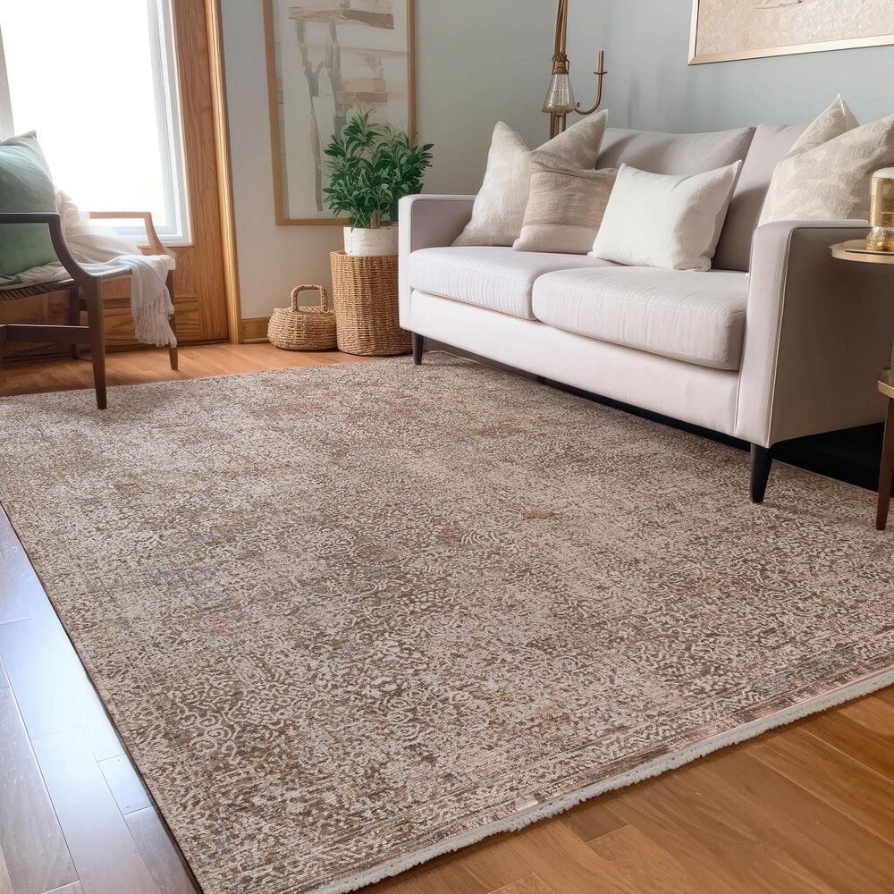 Dalyn Rug Company Vienna VI5 3&#39; x 5&#39; Chocolate Area Rug, , large