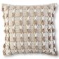 K & K Interiors 17" Square Throw Pillow in Beige and Cream, , large