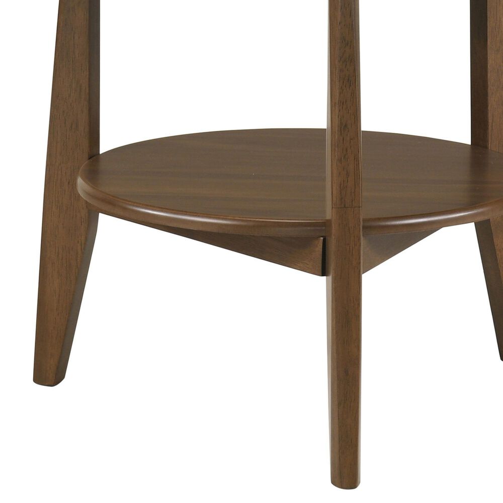Pacific Landing Bradley Round End Table in Smokey Grey and Dark Brown, , large