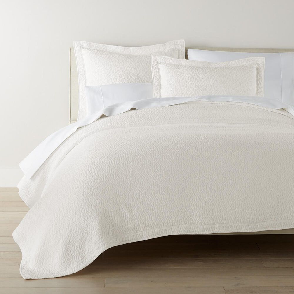 Peacock Alley Mia King/California King Stonewashed Matelasse Coverlet in Pearl, , large