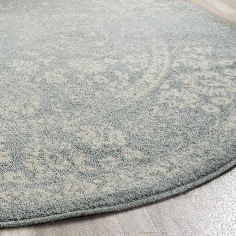 Safavieh Adirondack ADR109T-6R 6&#39; x 6&#39;  Slate/Ivory Round Rug, , large