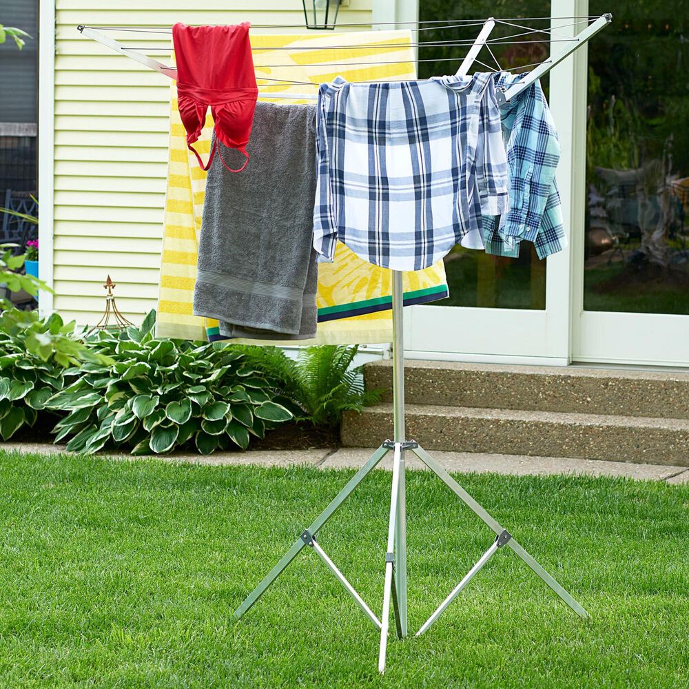Household Essentials Portable Umbrella Clothesline in Silver, , large