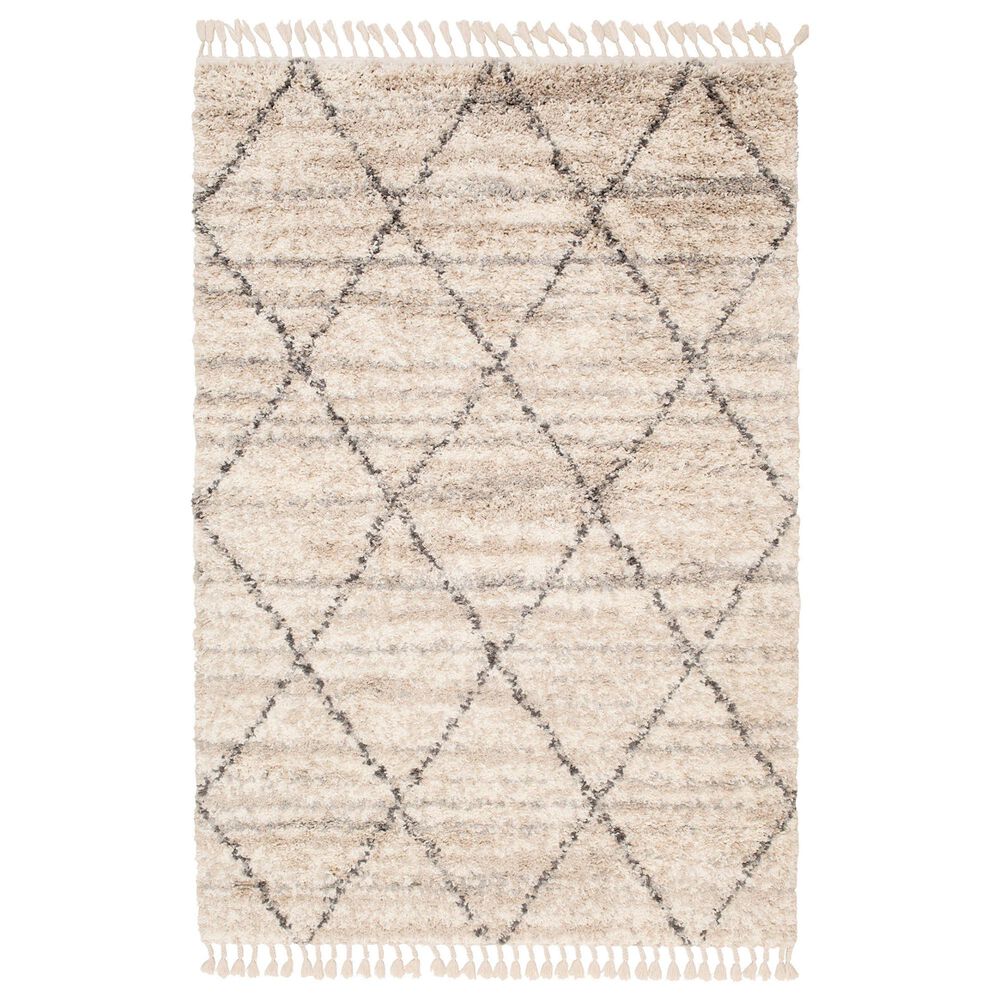 Central Oriental Castle Finley 5" x 7"3" Cream and Beige Area Rug, , large