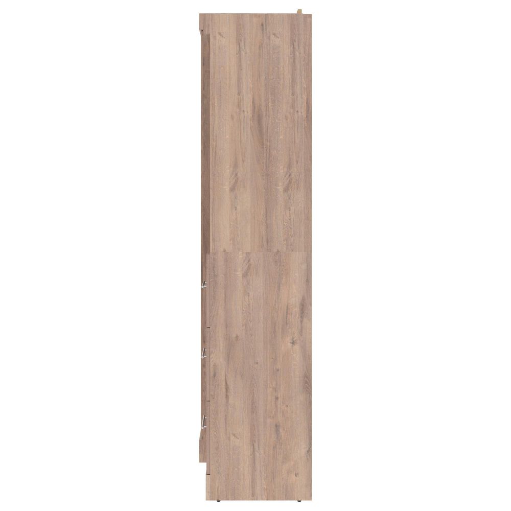 Bestar Pur Queen Murphy Storage Bed with 6-Drawer in Rustic Brown, , large