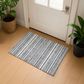 Dalyn Rug Company Soft Essentials Striped Gray 2"6" x 3"10" Indoor/Outdoor Area Rug, , large