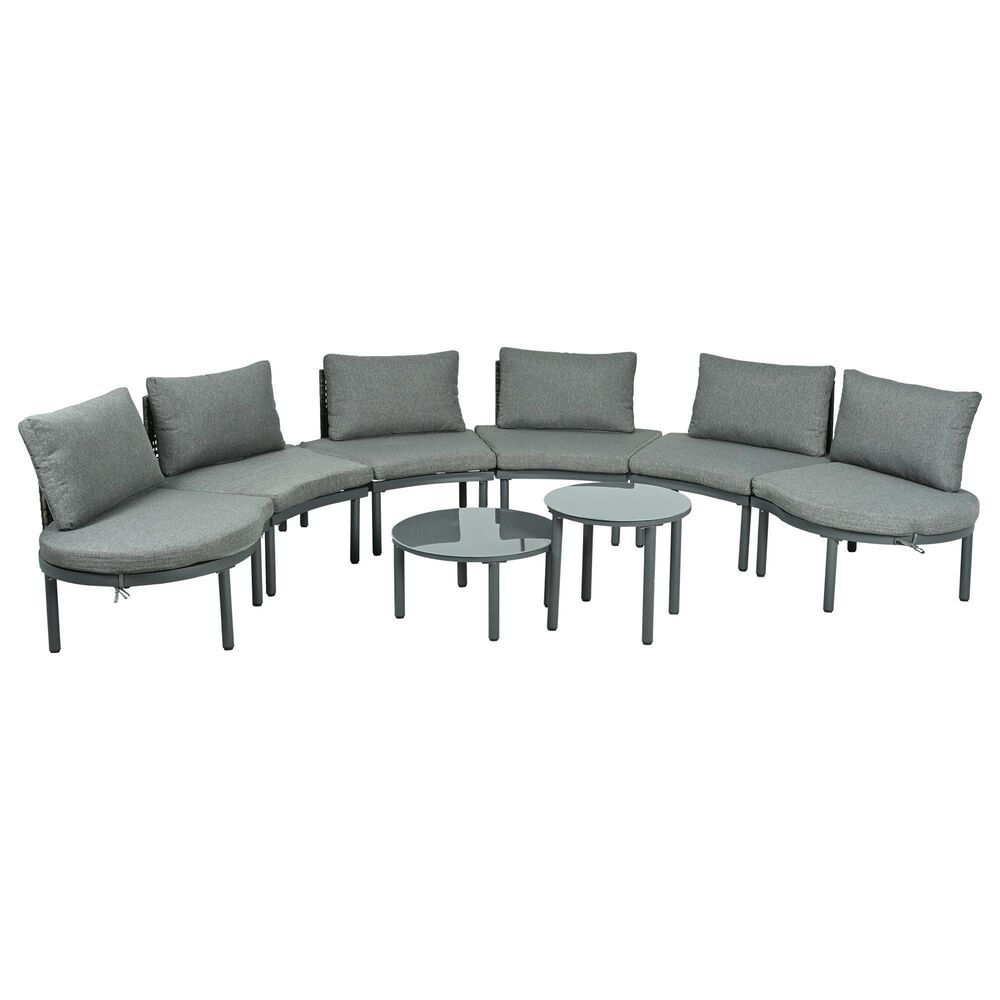 HOMLUX 8-Piece Patio Sofa Furniture Set in Gray, , large