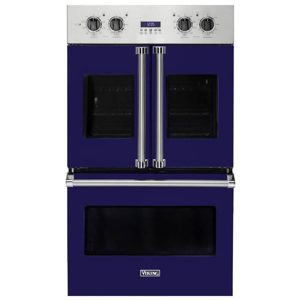 Viking Range 30" French Door Double Oven in Cobalt Blue, , large