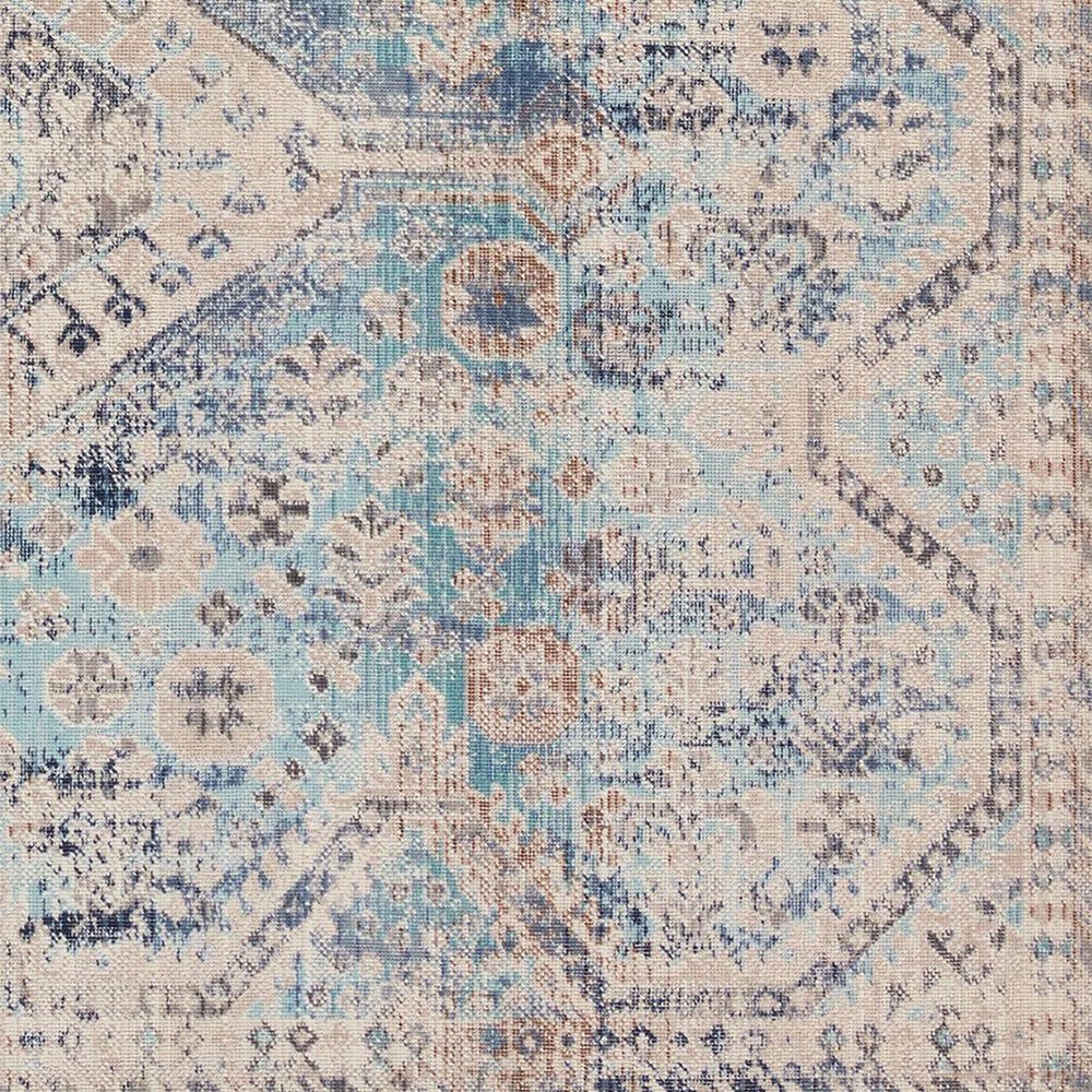 Jaipur Bequest Marquess 3&#39; x 8&#39; Citadel, Rainy Day, Otter, Forged Iron and Gray Mist Indoor/Outdoor Runner, , large