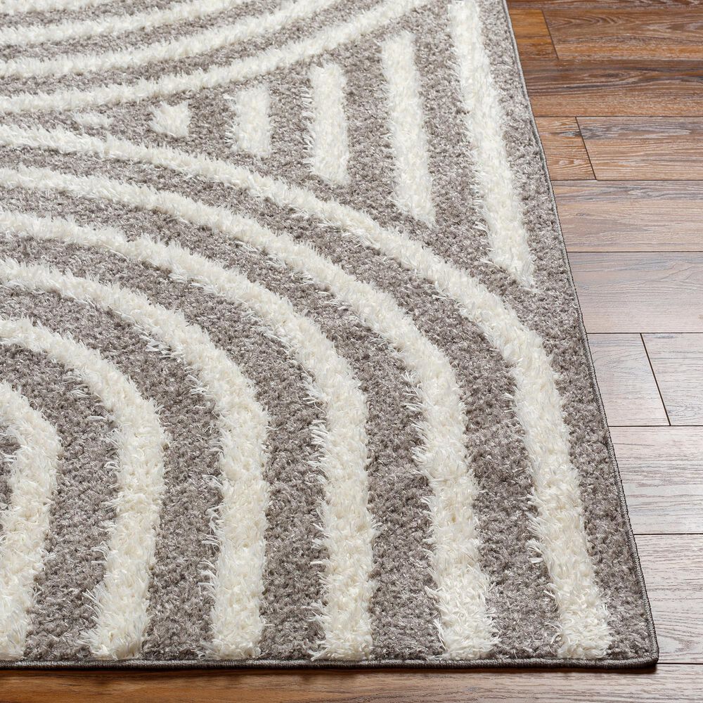 Surya Rodos Geometric 5&#39;3&quot; x 7&#39; Charcoal, White,Sage Area Rug, , large