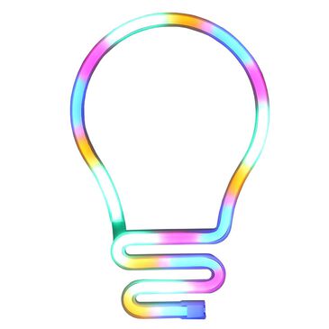 iLLUMINA Light Bulb LED 10" Wall Sign in Multi Color, , large