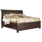 Millennium Porter Queen Sleigh Bed with Storage in Burnished Brown, , large