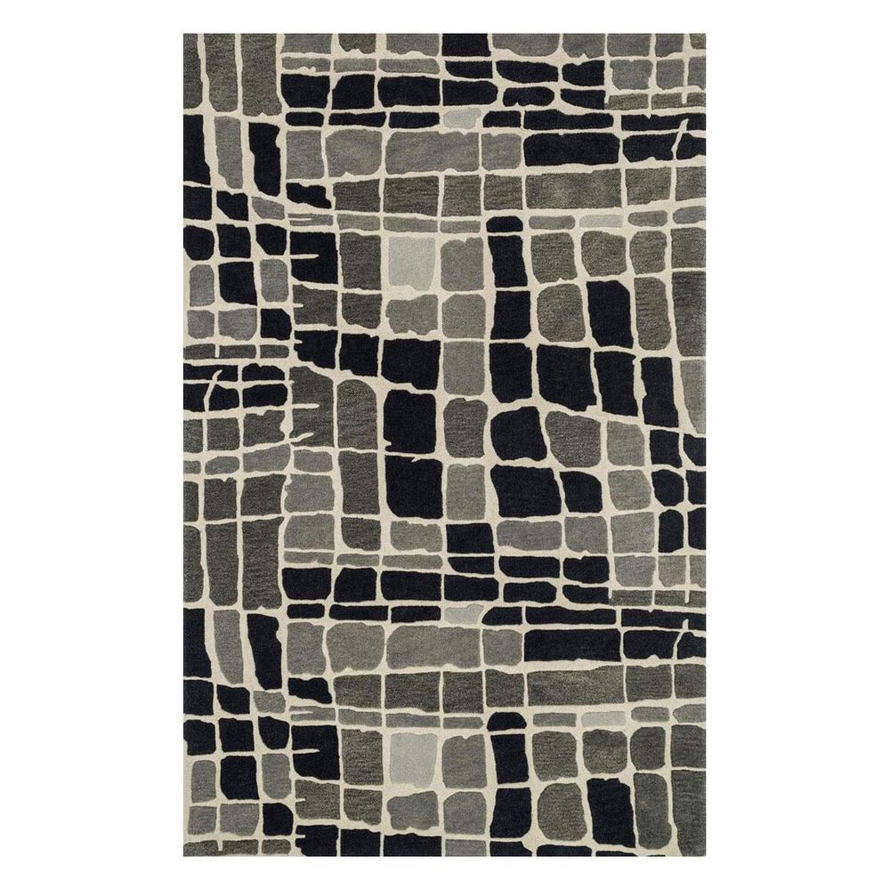 Loloi Nova NV-01 5' x 7'6" Grey/Black Area Rug, , large