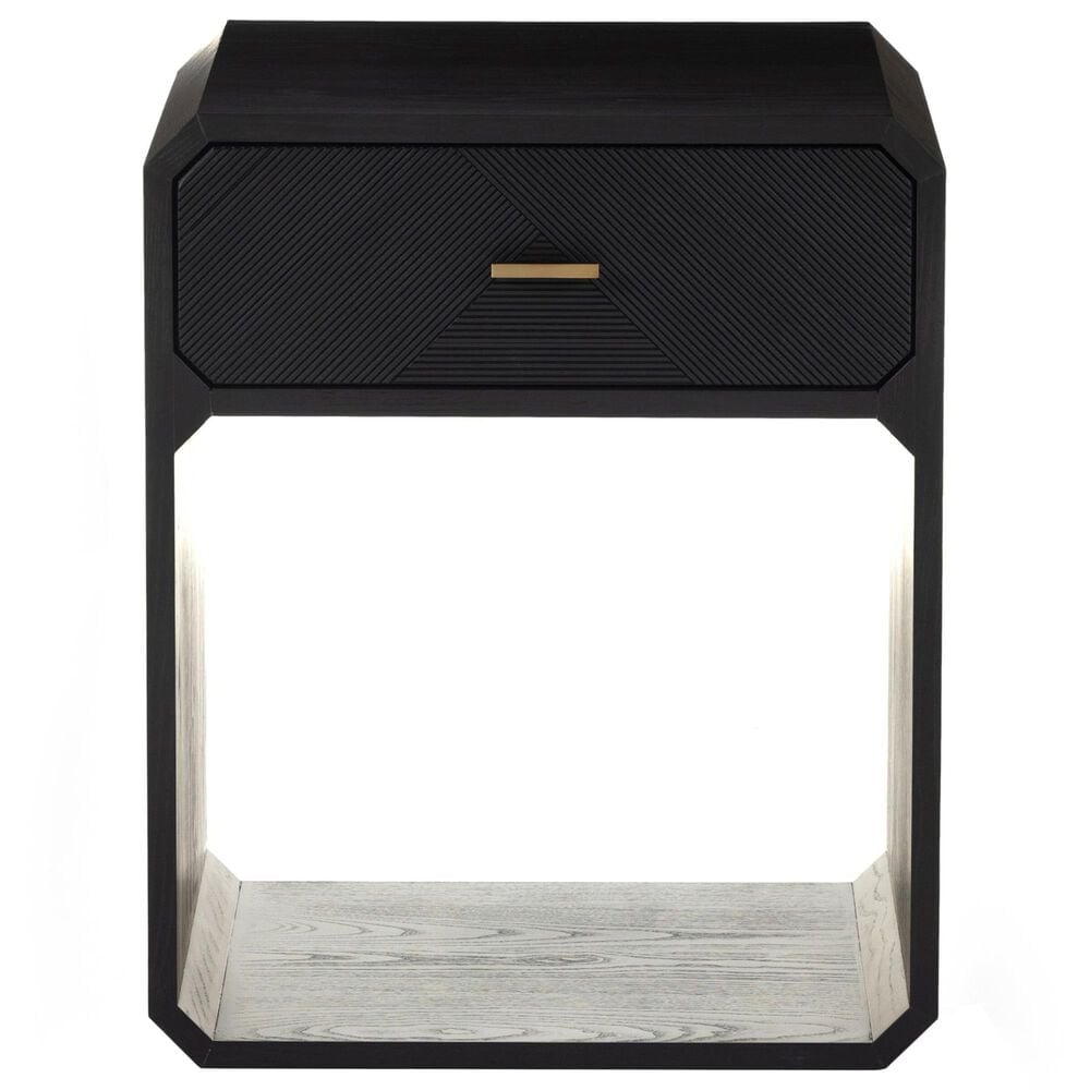 Four Hands Caspian Nightstand in Black Ash, , large