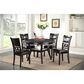New Heritage Gia Dining Side Chair with Ebony Faux Leather Cushion, , large