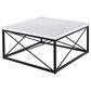 Crystal City Skyler Cocktail Table in White Marble, , large