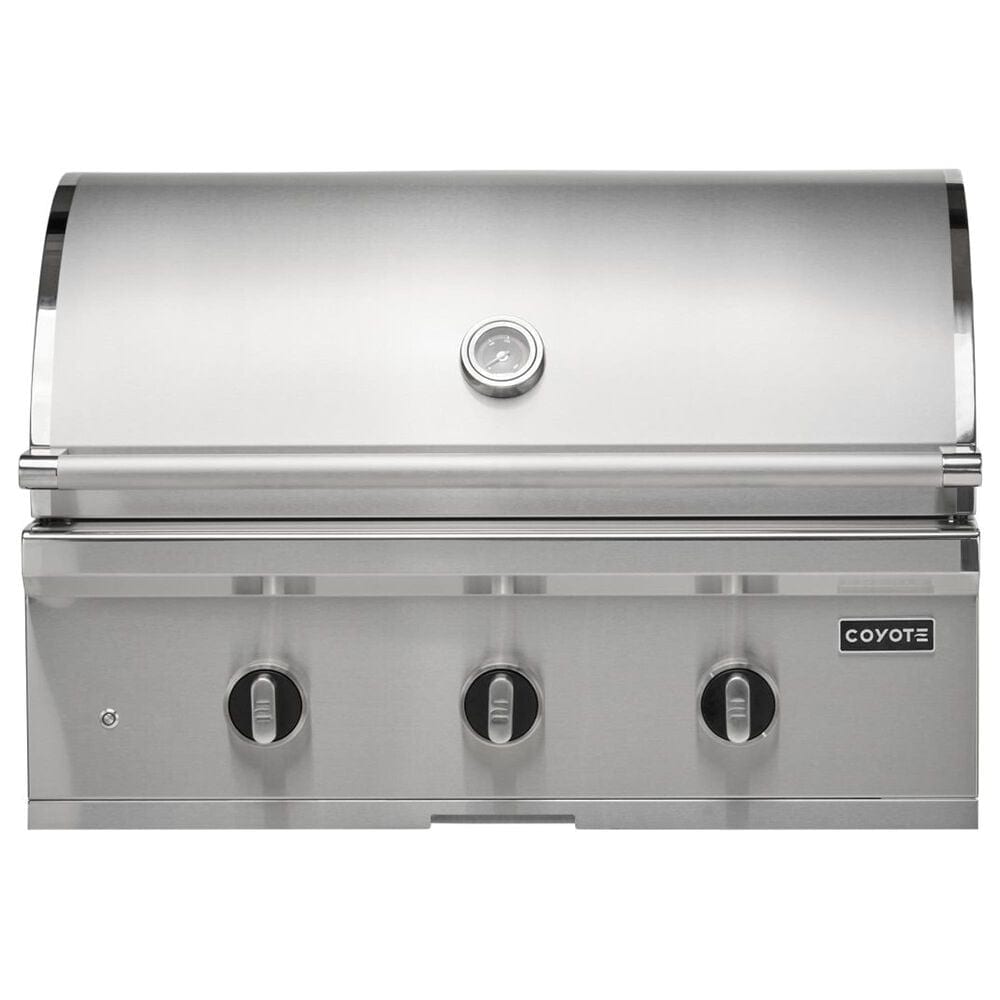 Coyote Outdoor 34" C-Series 3-Burner Liquid Propane Gas Grill in Stainless Steel, , large