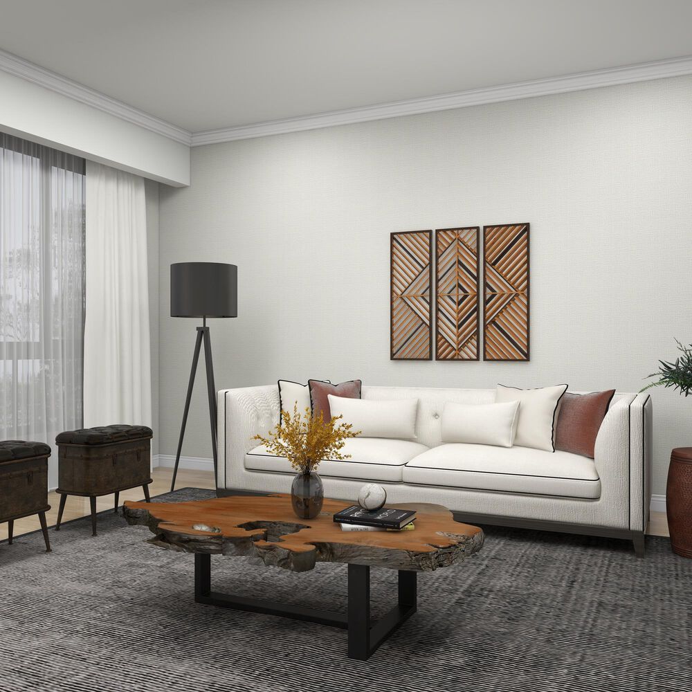 Maple and Jade 35&quot; x 12&quot; Wall Decor in Brown &#40;Set of 3&#41;, , large