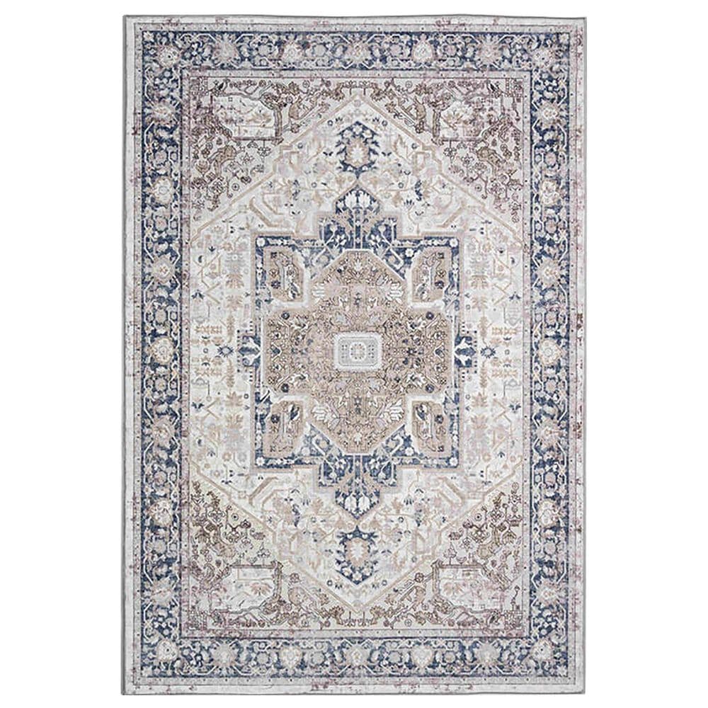 Central Oriental Trisha Yearwood Belmont Jabari 3"3" x 5"3" Tan and Dark Blue Area Rug, , large