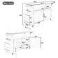 Hearth and Haven Outdoor Kitchen Island Cart with Adjustable Shelves and Stainless Steel Top in Gray, , large