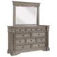 Millenium Blairhurst 3-Piece King Panel Bedroom Set in Light Grayish Brown with Lights, , large
