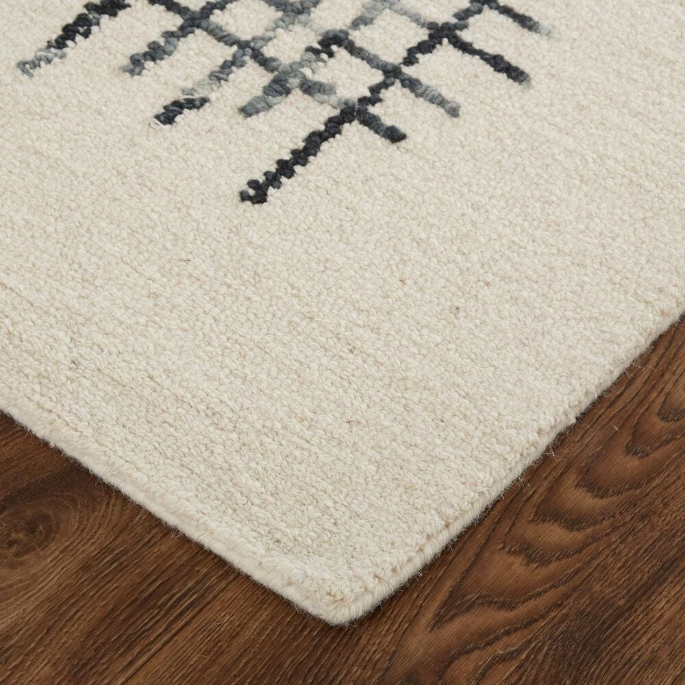 Feizy Maddox 8&#39; x 10&#39; Ivory and Charcoal Area Rug, , large