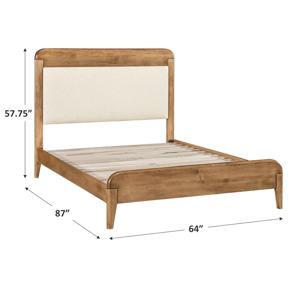Archbold Furniture Warren Queen Platform Bed in Warm Harvest, , large