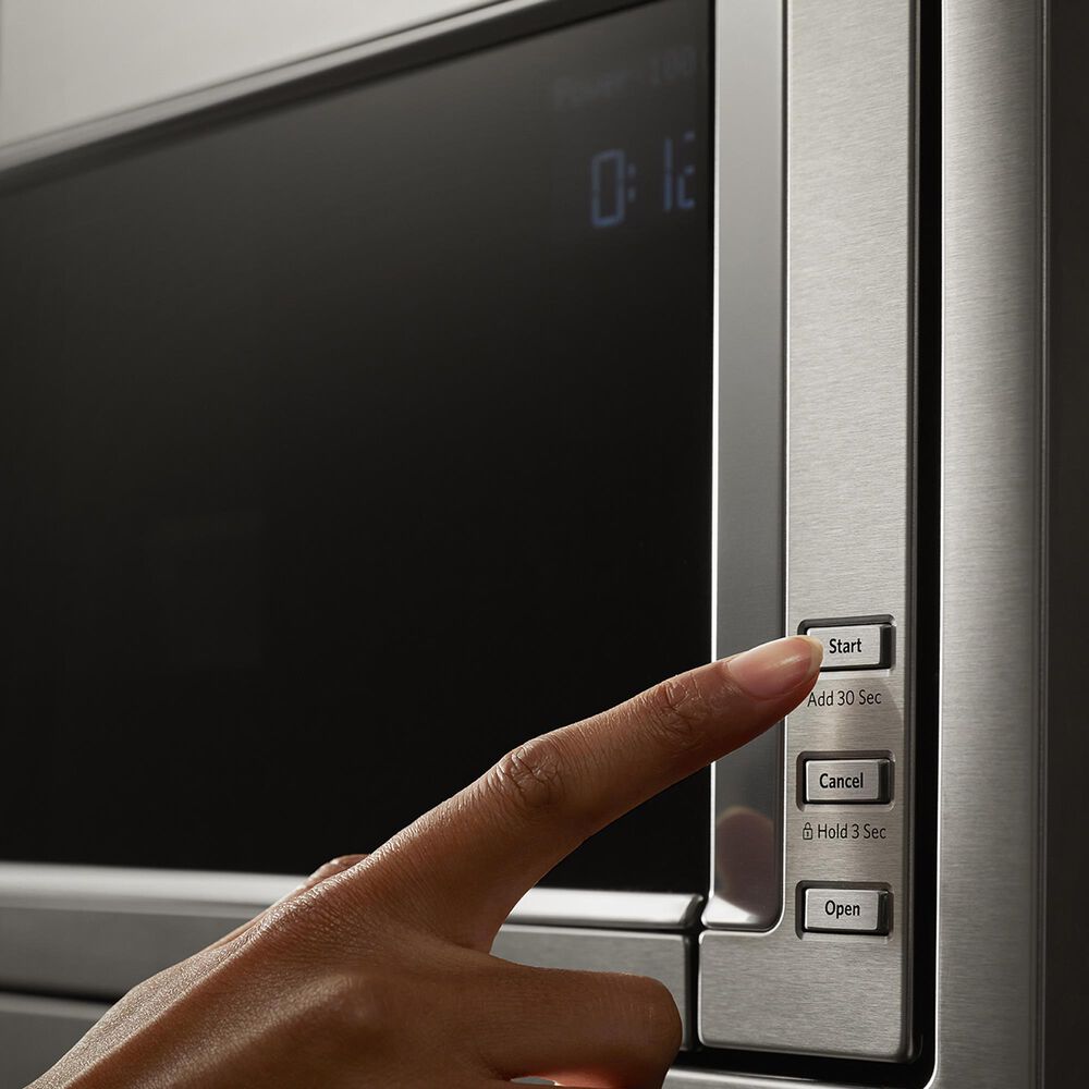 KitchenAid 1.1 Cu. Ft. Built-In Low Profile Microwave with Slim Trim Kit in Stainless Steel, , large