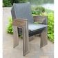 Three Birds Casual Avanti Stacking Armchair in Stainless Steel and Teak, , large