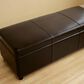 Baxton Studio Bench Storage Ottoman in Dark Brown, , large