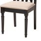 Baxton Studio Cherese Side Chair with Sand Cushion in Espresso Brown (Set of 4), , large