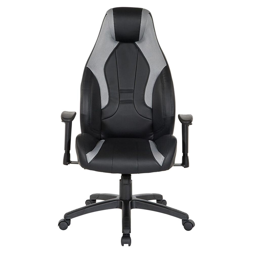 OSP Home Commander Gaming Chair in Black and Grey, , large