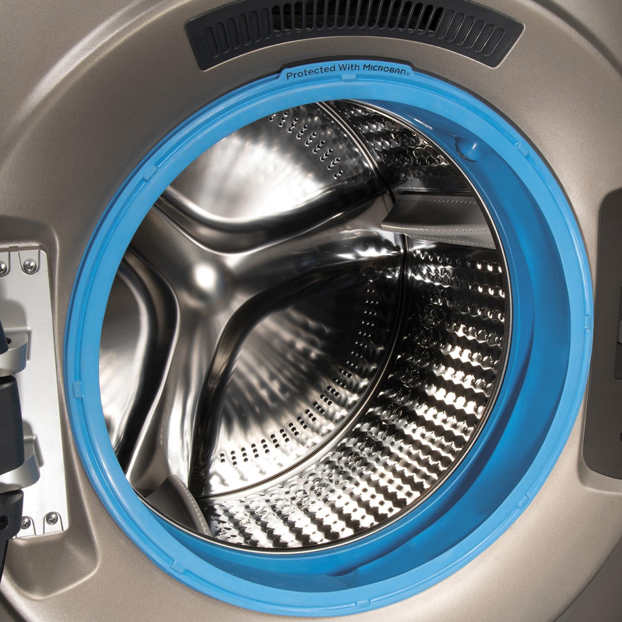 Ge front load store washer satin nickel
