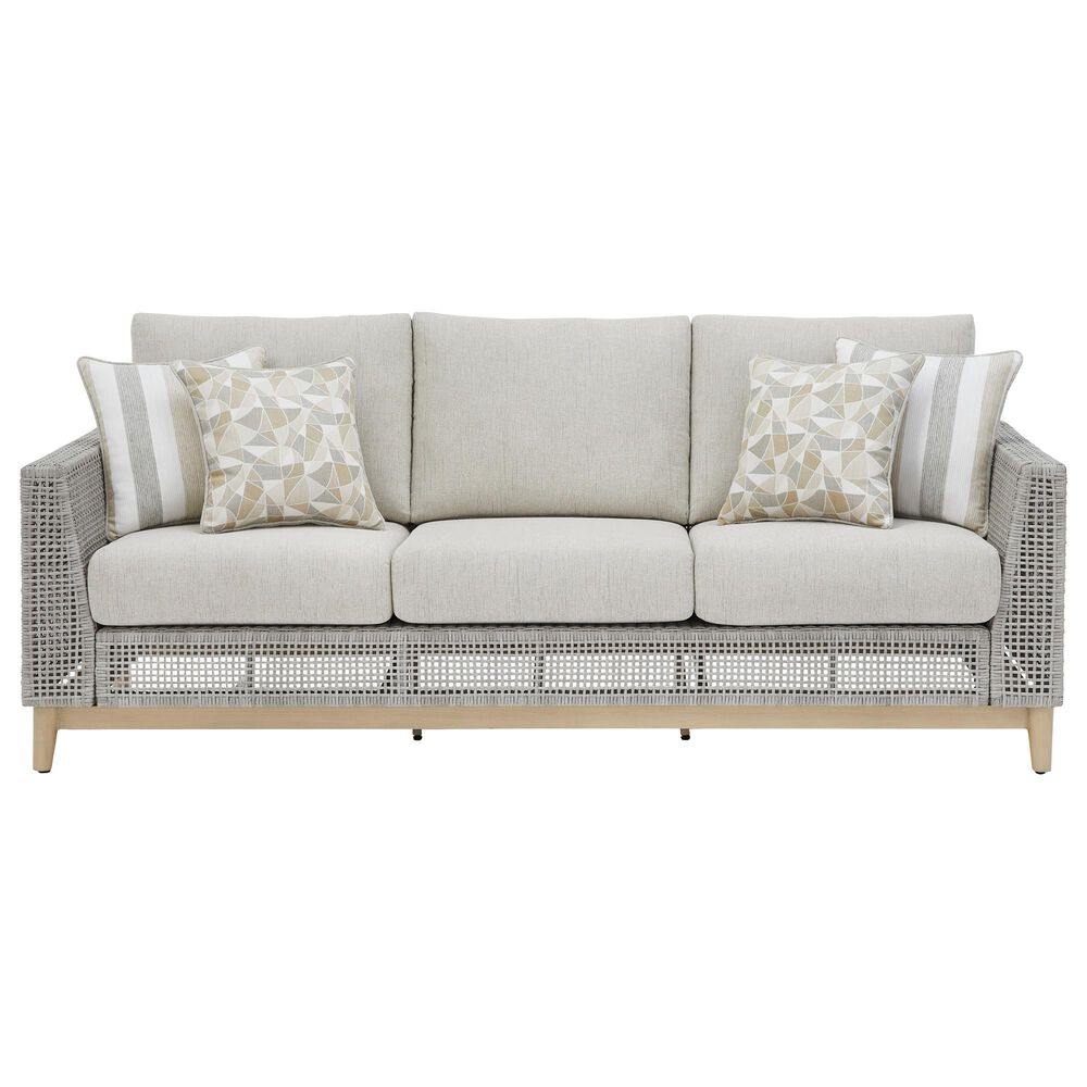 Ashley Seton Creek 6-Piece Patio Conversation Set in Gray, , large