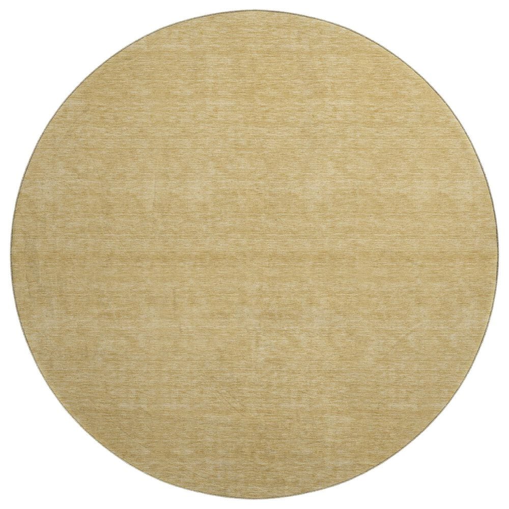 Dalyn Rug Company Soft Essentials Solid Gold 8" Round Area Rug, , large