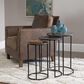 Uttermost Erik Nesting Tables in Aged Black and Antiqued Nickel, , large