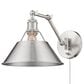 Golden Lighting Orwell 1-Light Wall Sconce in Pewter and Chrome, , large