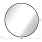 Garber Collection 36" Metal Round Wall Mirror in Black, , large