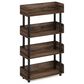 HOMLUX Turn-N-Tube 4-Tier Open Display Storage Bookshelf in Walnut, , large