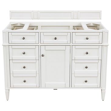 James Martin Brittany 48" Single Bathroom Vanity in Bright White, , large