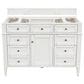 James Martin Brittany 48" Single Bathroom Vanity in Bright White, , large